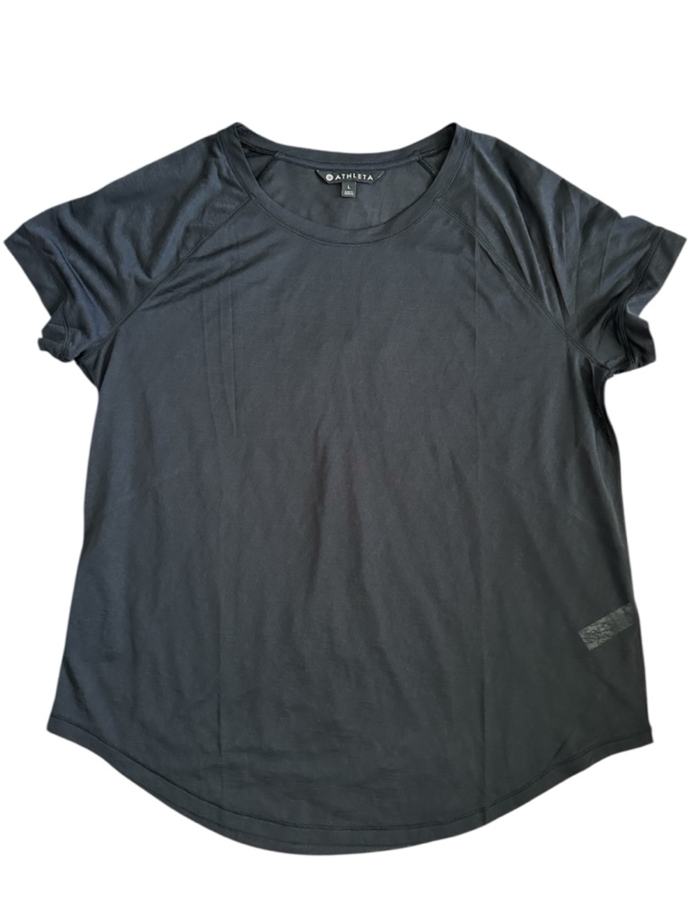 Athleta Black Short Sleeve Crewneck Tee